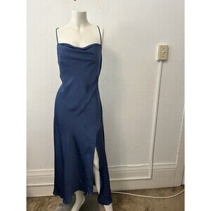 ASTR Midi Dress S/M Gaia Blue Cocktail Party Cruise Wedding Guest Formal NWT